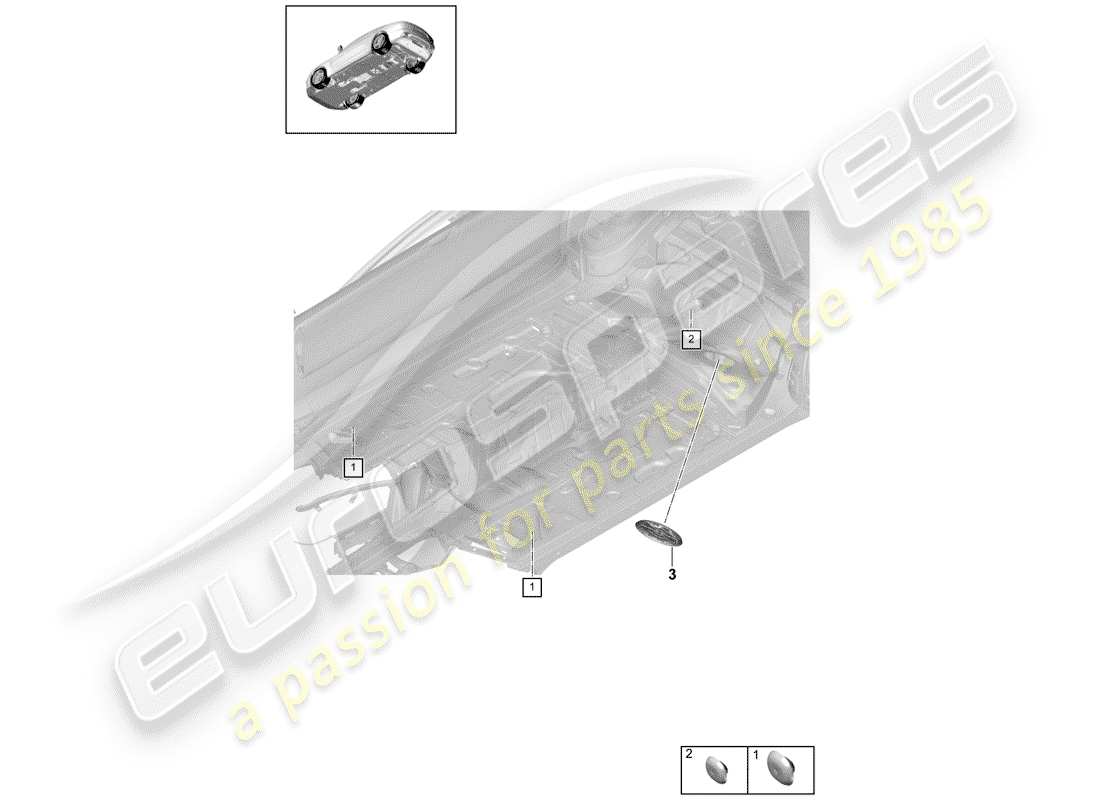 porsche 2020 (panamera 971-1) diagramma delle parti della spina
