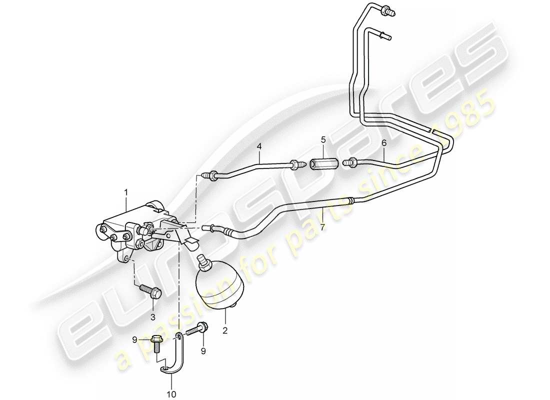porsche 2009 997-2 turbo / gt2 frizione idraulica schema delle parti