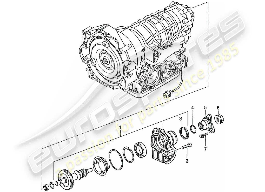 porsche 2000 (996) tiptronic - - 4 ruota motrice - d - mj 1999>> - mj 2001 schema delle parti