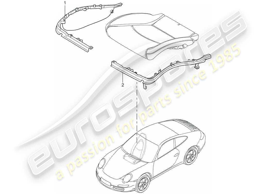 porsche 2005 (997-1) porta cuscino diagramma delle parti