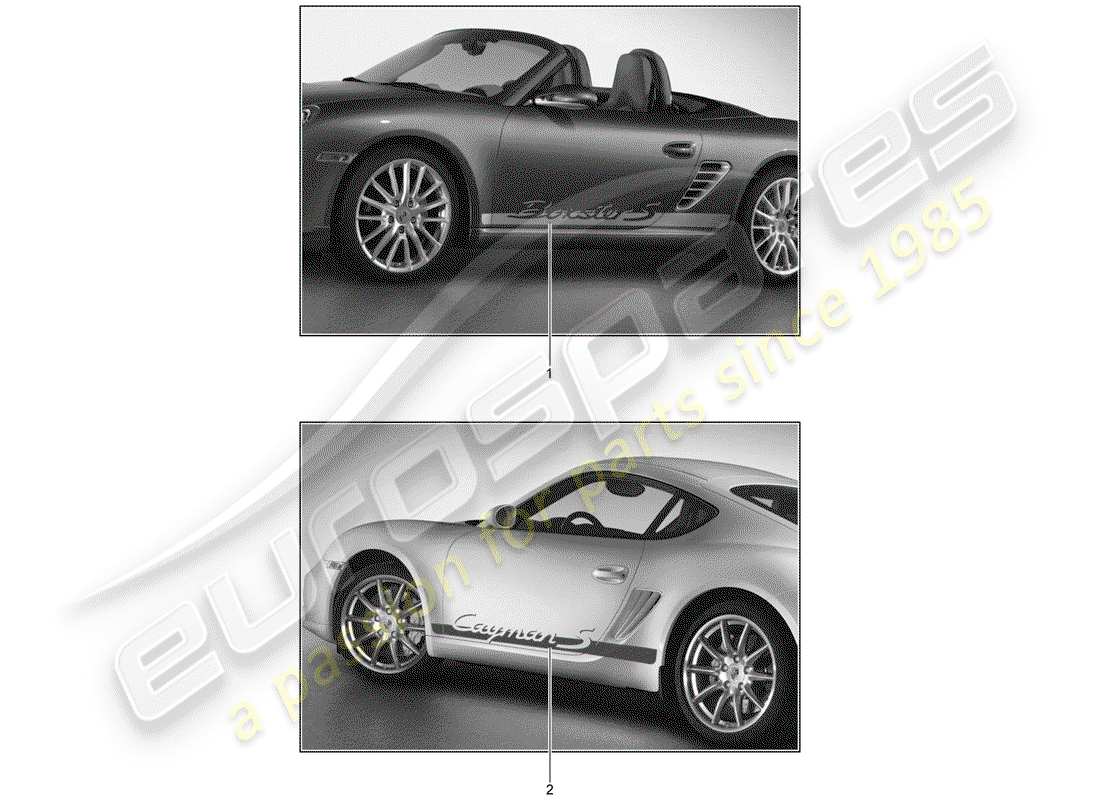 porsche 2012 (tequipment) foglio di rifinitura diagramma delle parti