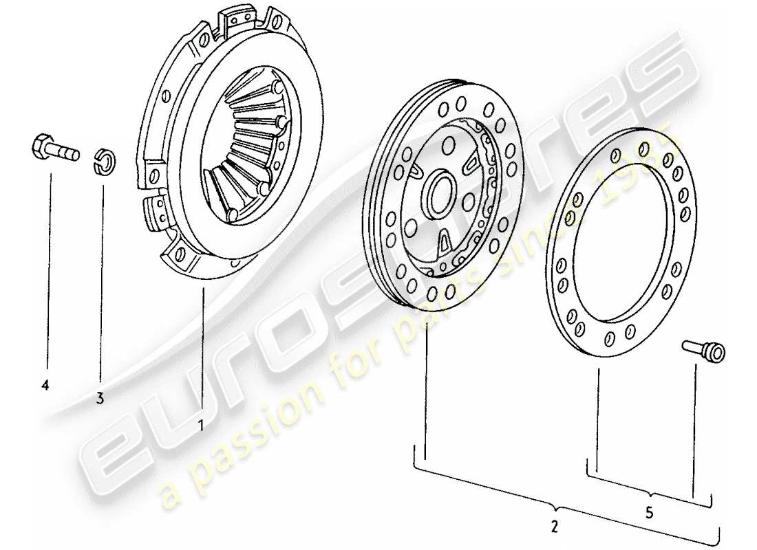 porsche 1976 (914) frizione diagramma delle parti