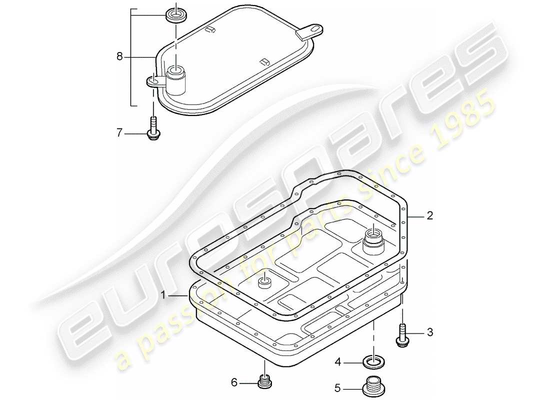 porsche 2007 (987 cayman) schema delle parti tiptronic