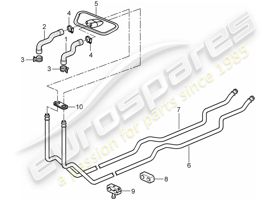 porsche 2009 997-2 turbo / gt2 sistema di riscaldamento 1 schema delle parti