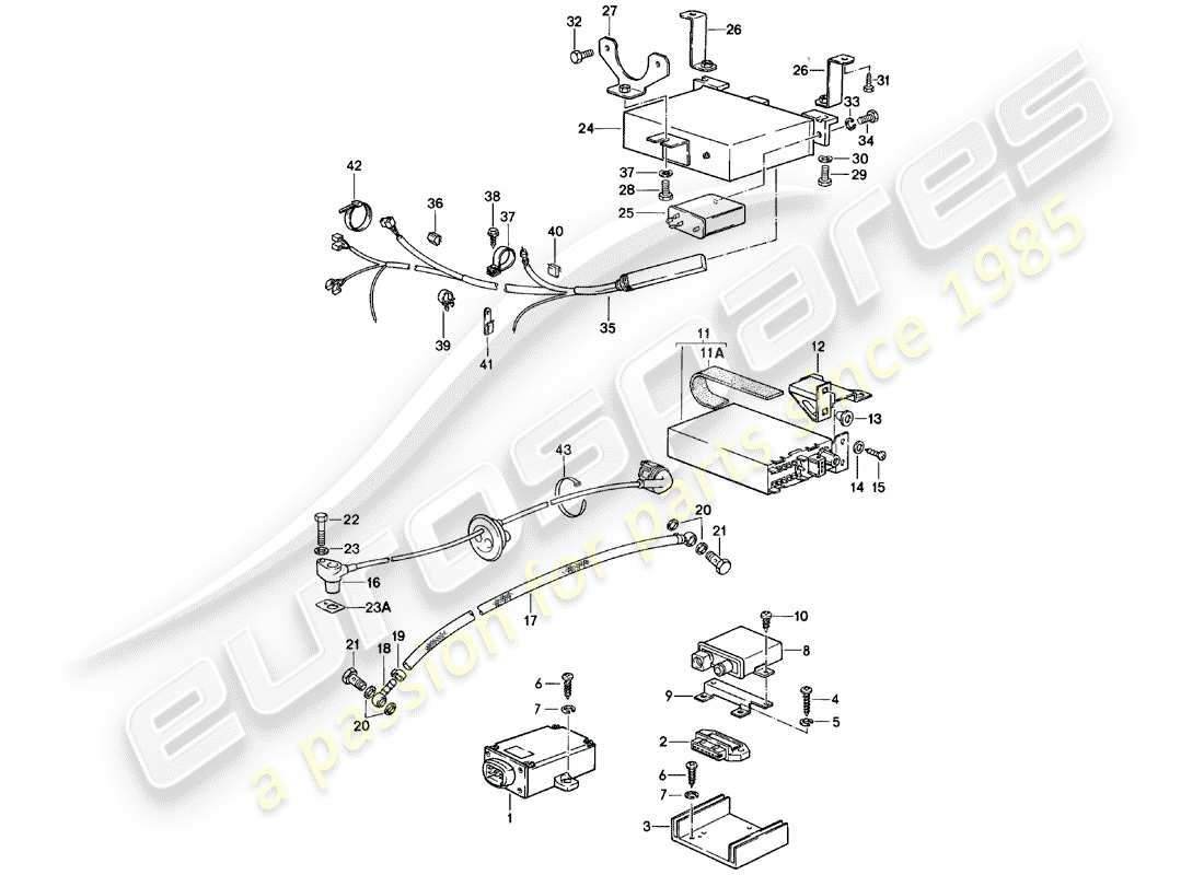 porsche 1985 (924) impianto elettrico del motore 2 diagramma delle parti
