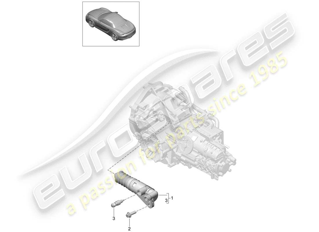 porsche 2015 (981 boxster) schema delle parti di rilascio della frizione