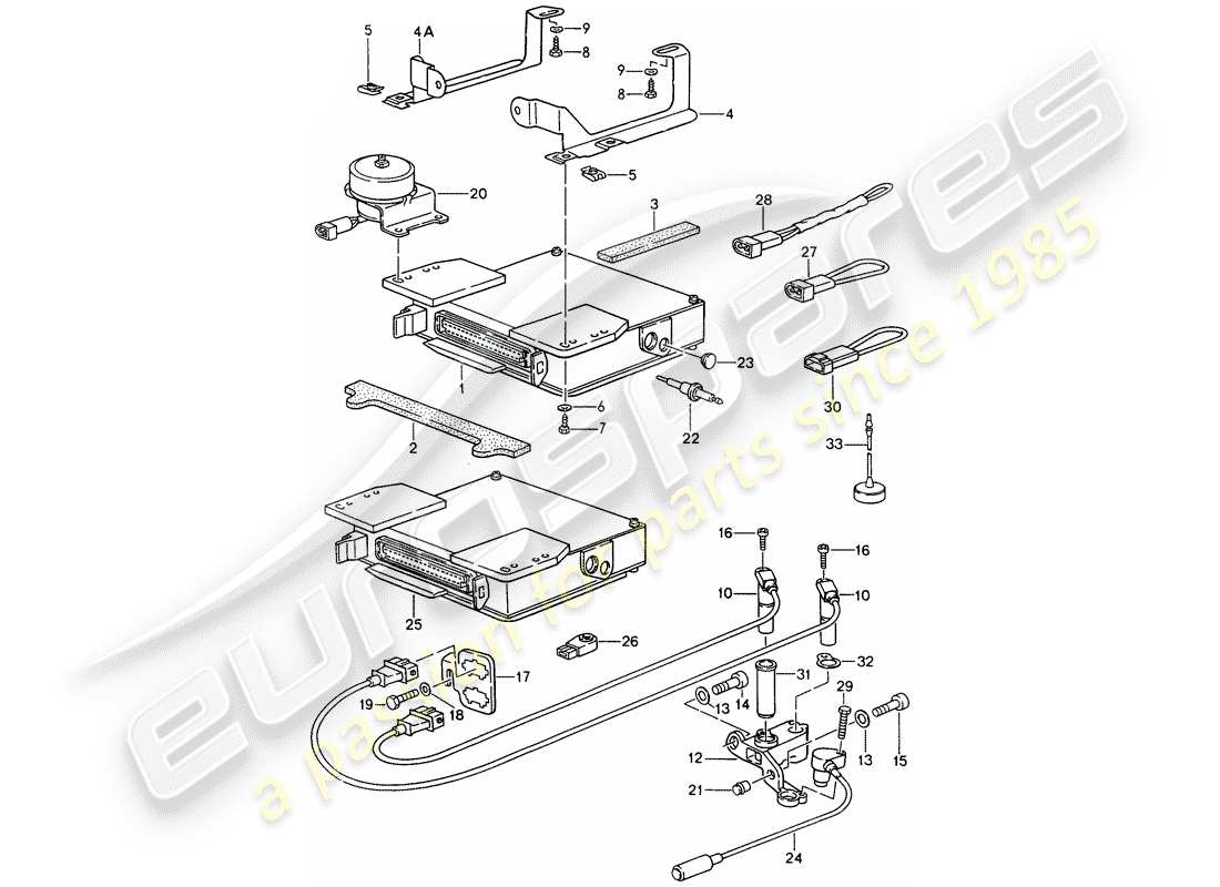 porsche 1991 (944) impianto elettrico del motore 2 diagramma delle parti