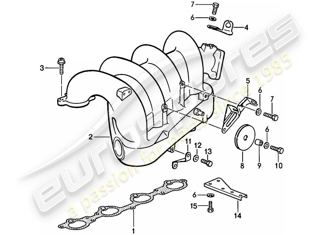porsche 1986 (944) l-jetronic - 3 diagramma delle parti
