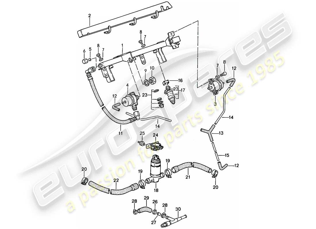 porsche 1986 (944) l-jetronic - 2 diagramma delle parti