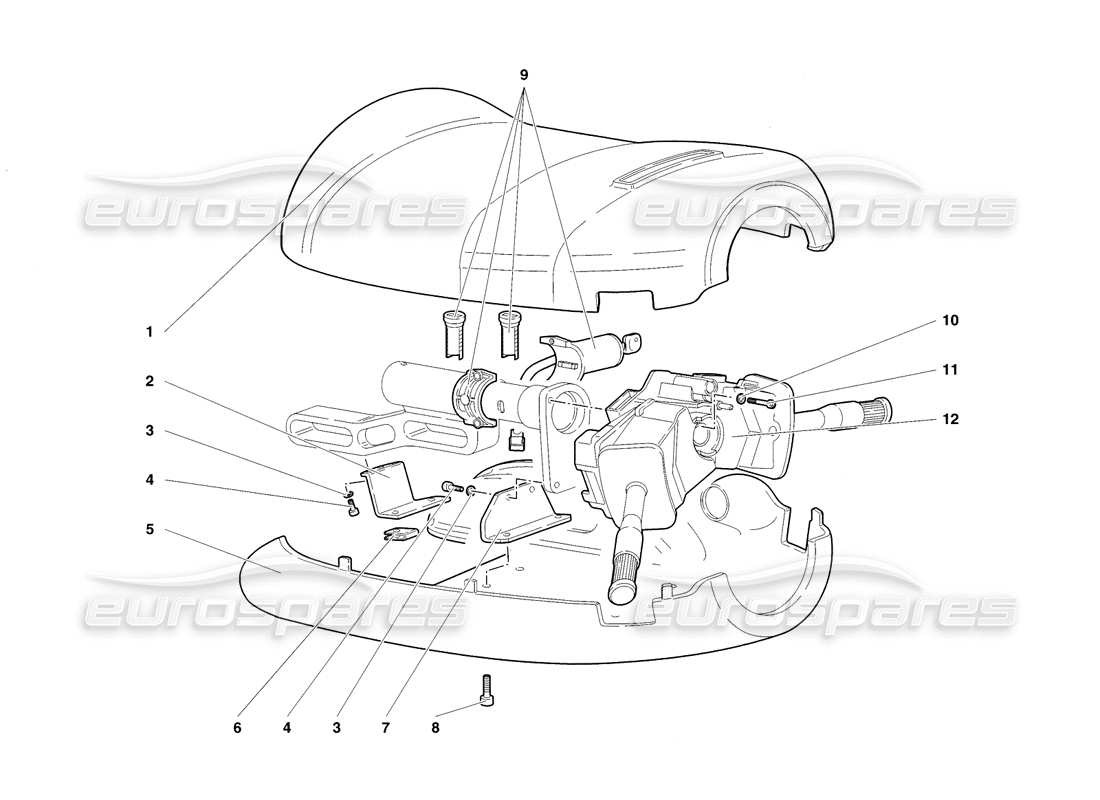 lamborghini diablo sv (1998) diagramma della parte dello sterzo