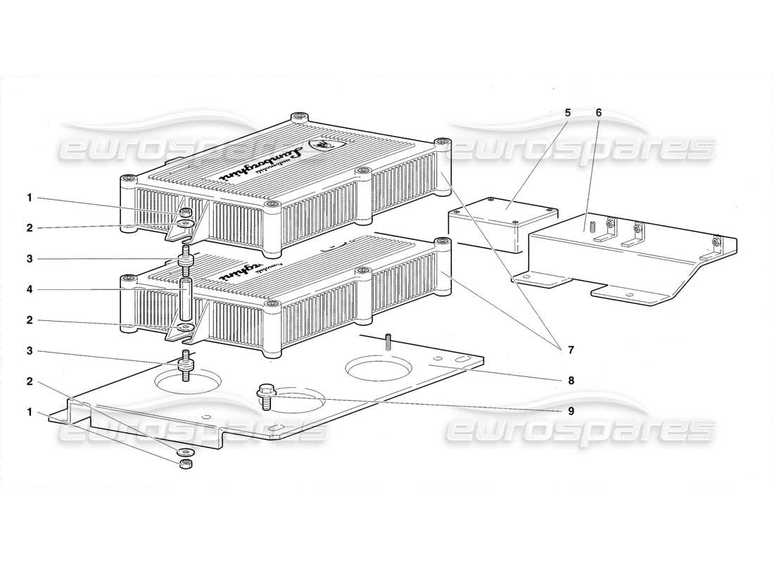 lamborghini diablo roadster (1998) diagramma delle parti delle unità di iniezione elettronica