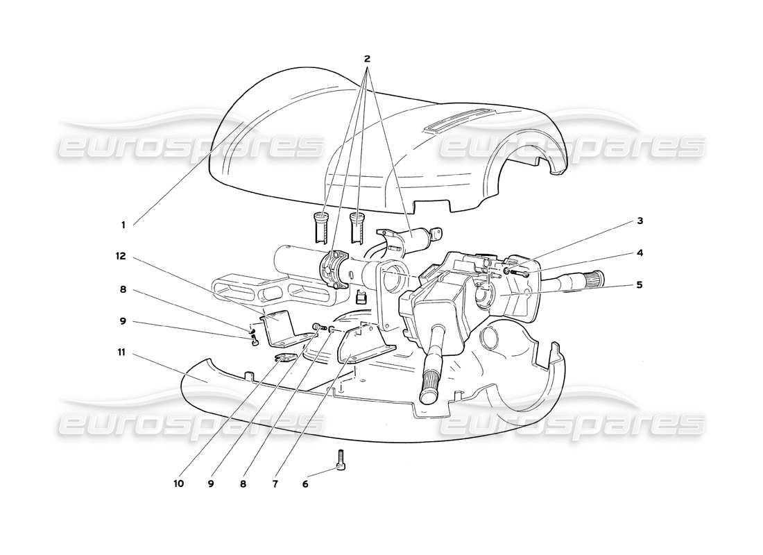 lamborghini diablo sv (1999) timone diagramma delle parti