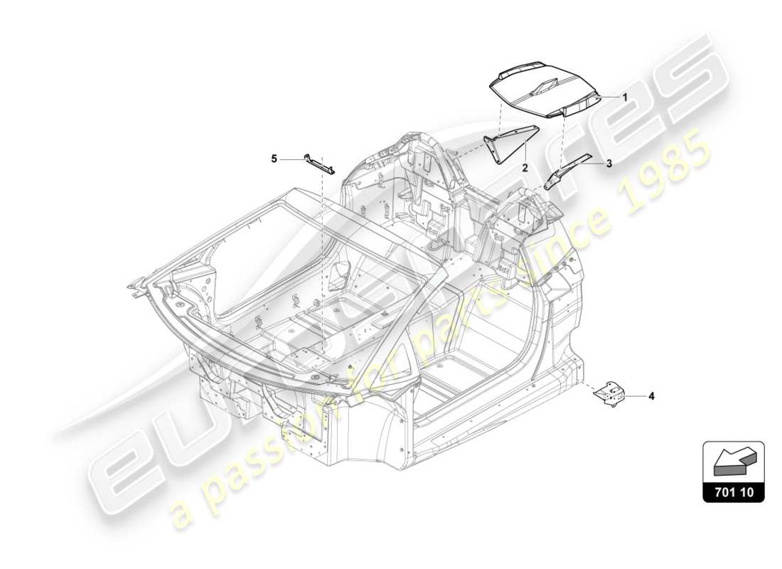 lamborghini centenario roadster (2017) telaio diagramma delle parti