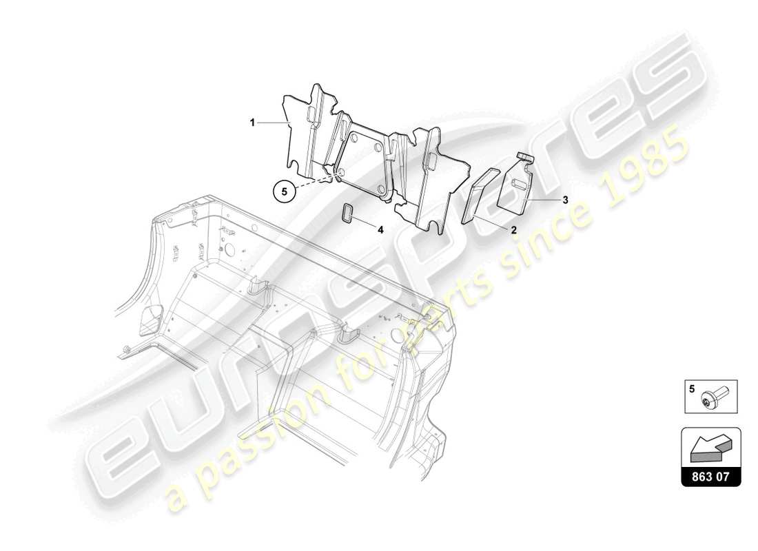 lamborghini lp700-4 roadster (2017) smorzamento diagramma delle parti