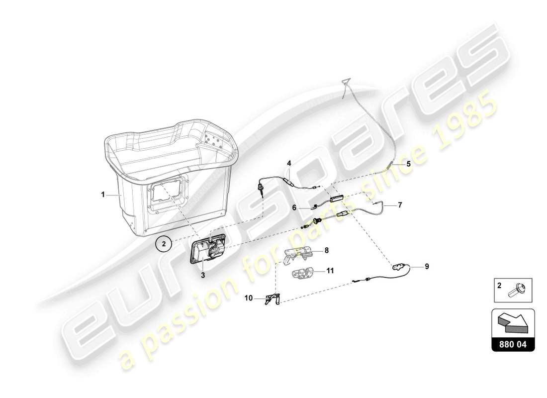 lamborghini lp750-4 sv roadster (2016) diagramma della parte del petto