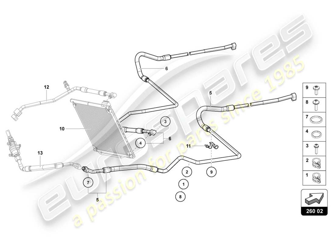 lamborghini 2012 (lp700-4 coupe)) diagramma delle parti air