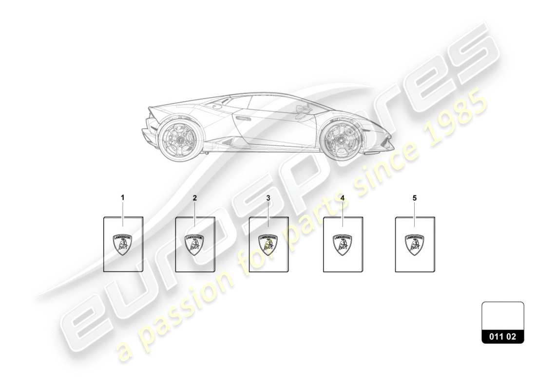 lamborghini lp610-4 spyder (2016) portafoglio per veicolo diagramma delle parti