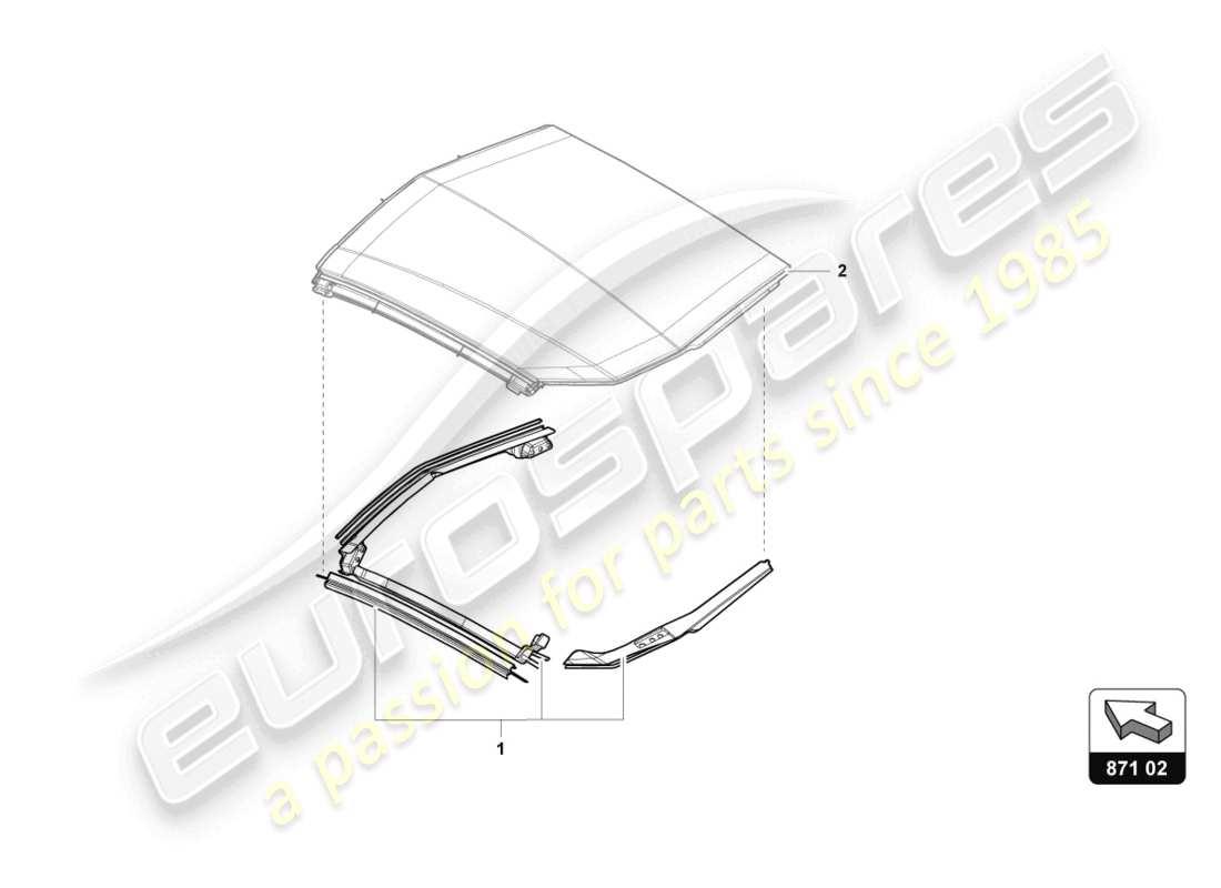 lamborghini lp720-4 roadster 50 (2014) set guarnizioni per portapacchi schema parte