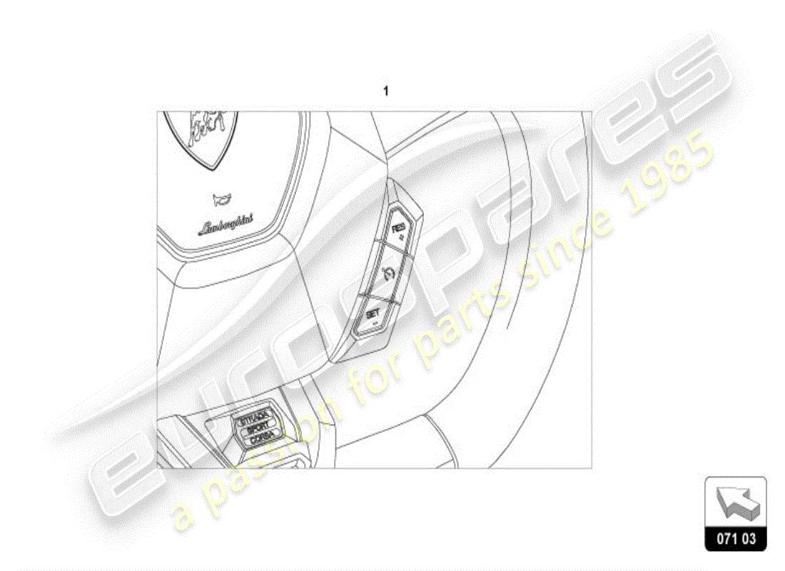 lamborghini huracan lp600-4 zhong coupe (accessories) schema delle parti del sistema cruise-control