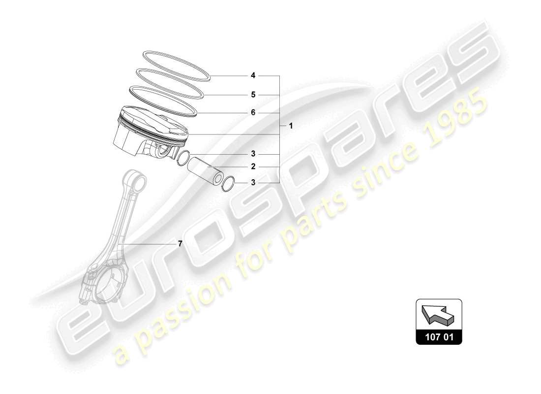 lamborghini lp720-4 coupe 50 (2014) pistone diagramma delle parti
