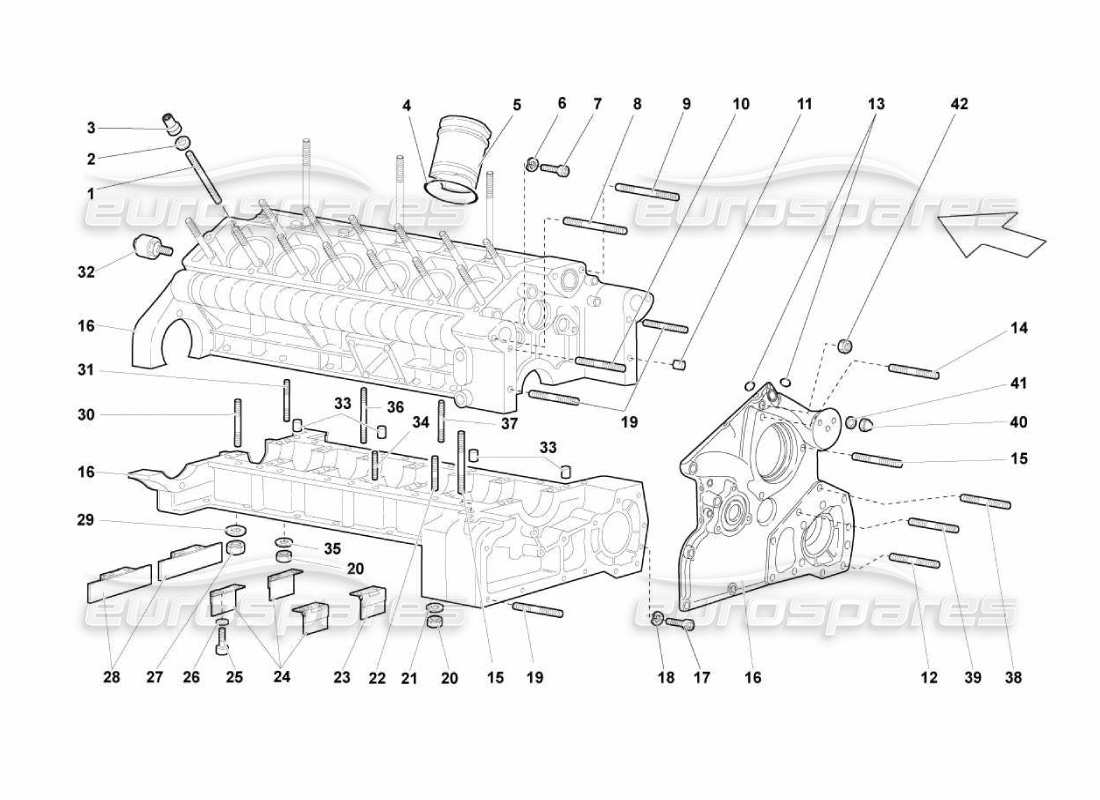lamborghini murcielago lp670 schema delle parti del basamento e del supporto inferiore