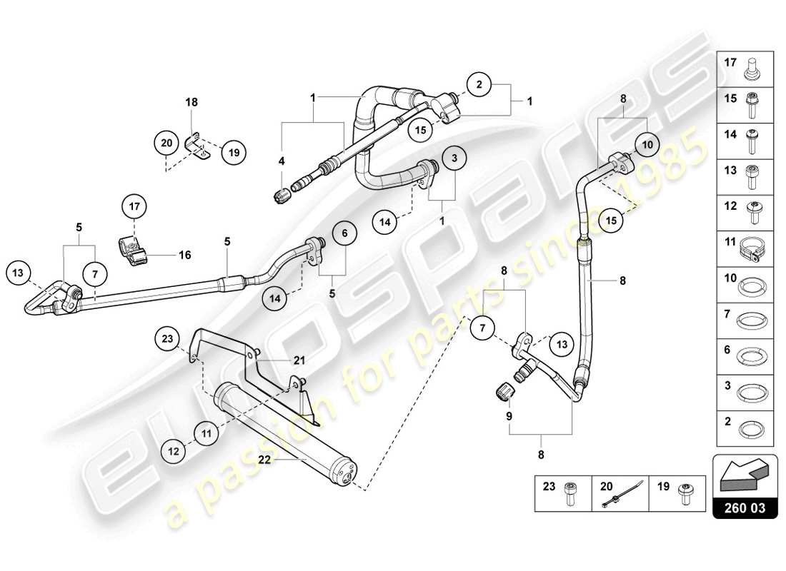 lamborghini 2014 (lp720-4 coupe 50) impianto a/c con regolazione elettronica schema parte
