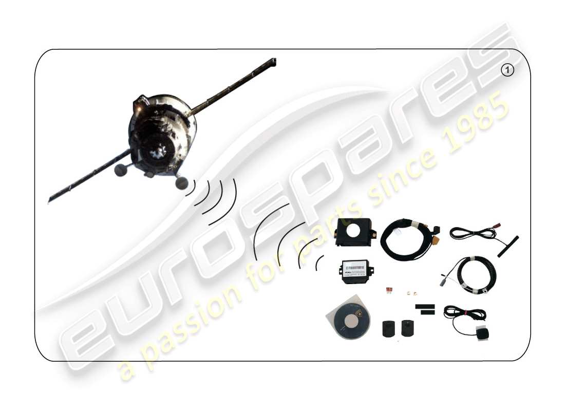 lamborghini huracan lp610-4 avio (accessories) kit installazione sistema di navigazione mobile -gps- diagramma delle parti