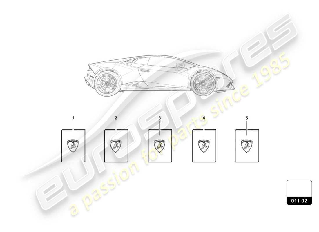 lamborghini lp610-4 coupe (2017) portafoglio per veicolo diagramma delle parti