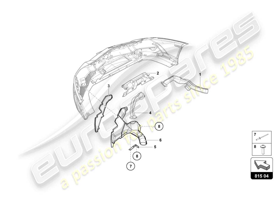 lamborghini lp720-4 roadster 50 (2014) air guide part diagram