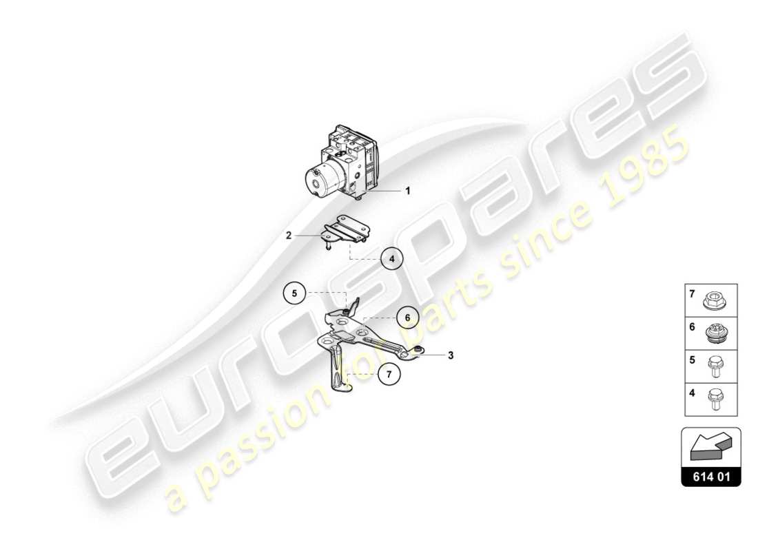 lamborghini lp610-4 coupe (2018) centralina abs con centralina diagramma delle parti