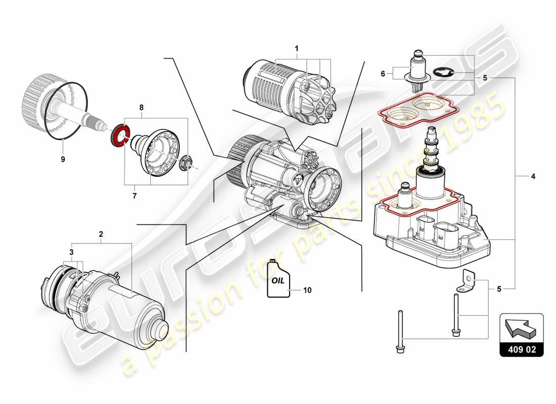 lamborghini centenario coupe (2017) filtro dell'olio diagramma delle parti