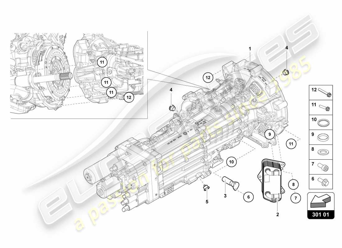 lamborghini 2012 (lp700-4 coupe)) schema delle parti filtro olio