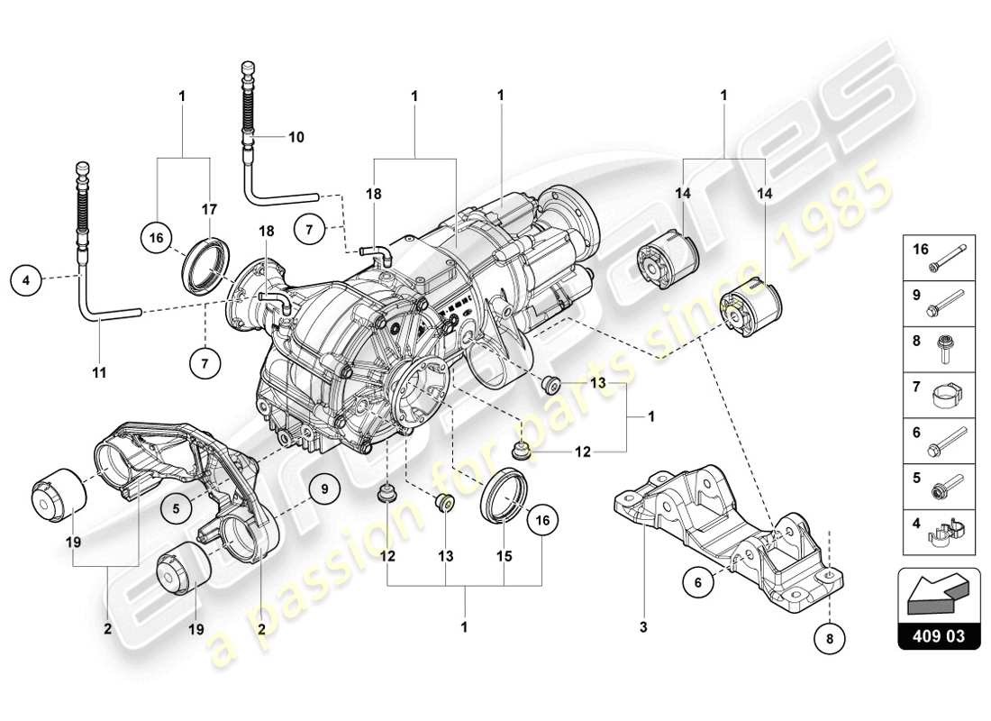 lamborghini lp720-4 coupe 50 (2014) differenziale assale anteriore con frizione visco schema parte