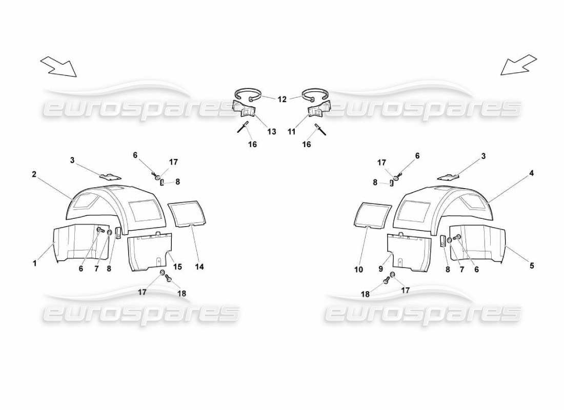 lamborghini murcielago lp670 timoneria anteriore diagramma delle parti
