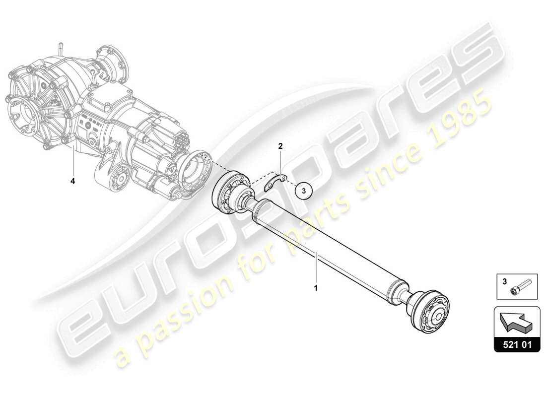 lamborghini lp720-4 coupe 50 (2014) albero cardanico diagramma delle parti