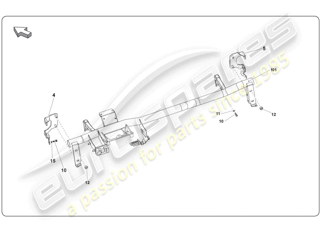 lamborghini super trofeo (2009-2014) diagramma delle parti interne