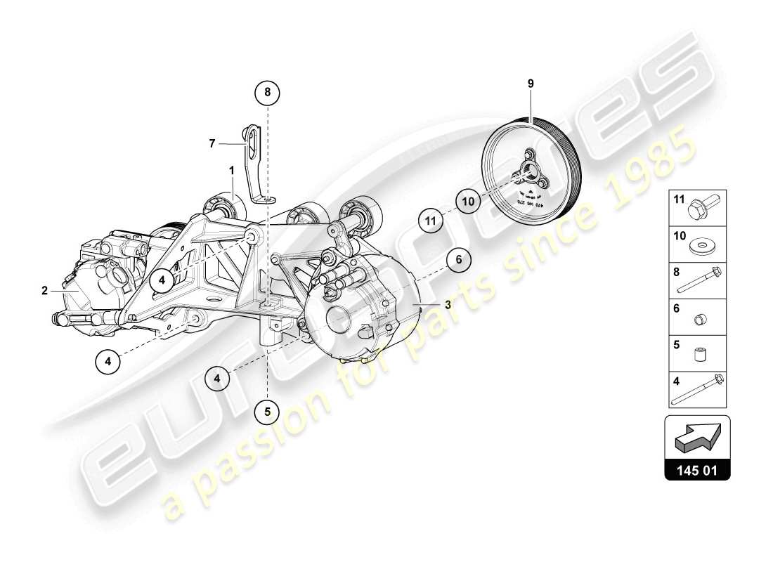 lamborghini lp720-4 coupe 50 (2014) schema delle parti puleggia cinghia trapezoidale