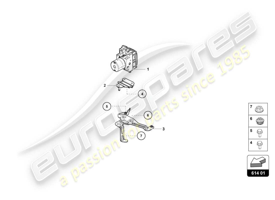 lamborghini lp610-4 avio (2016) centralina abs con centralina diagramma delle parti