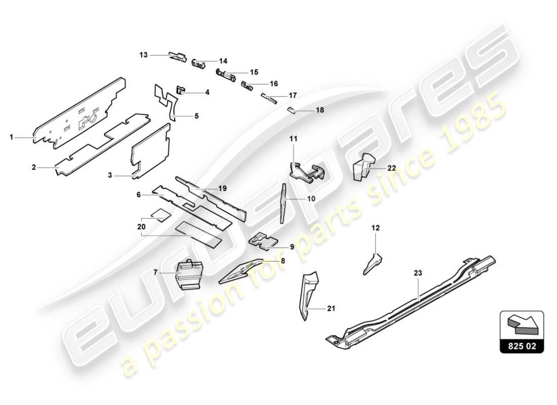 lamborghini lp610-4 spyder (2016) smorzamento diagramma delle parti