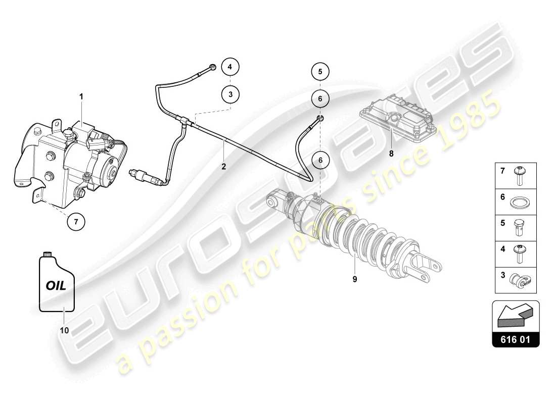 lamborghini 2014 (lp720-4 coupe 50) dispositivo di sollevamento schema delle parti