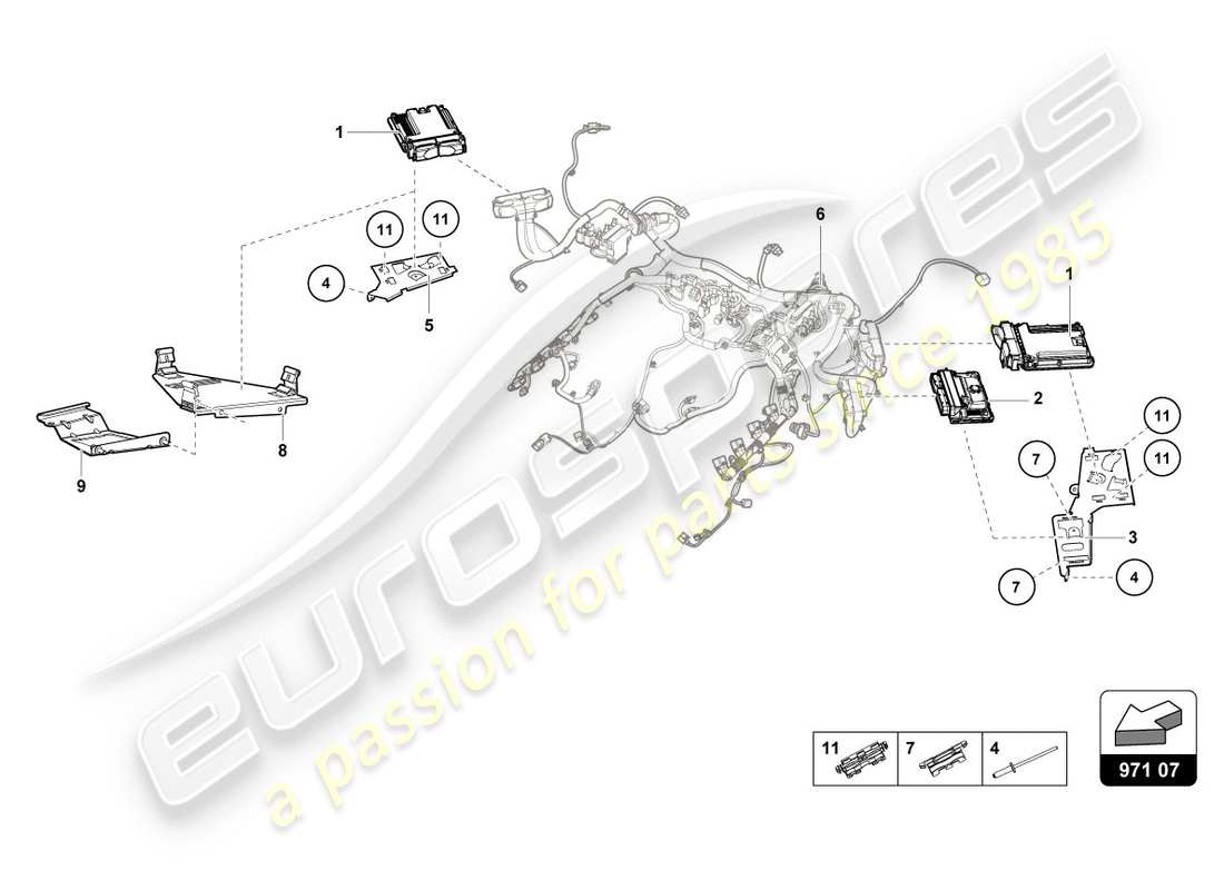 lamborghini lp580-2 spyder (2018) centralina motore schema delle parti