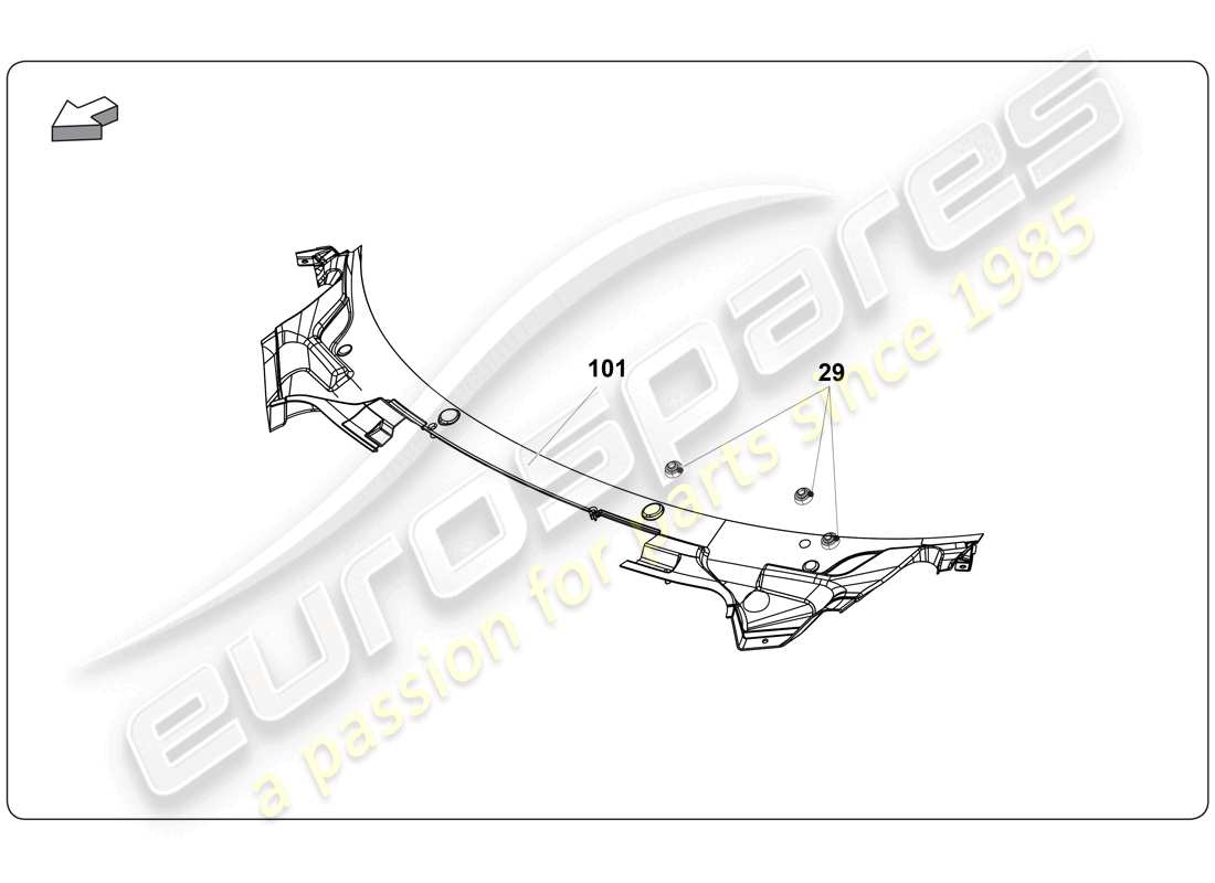 lamborghini super trofeo (2009-2014) copertina diagramma delle parti