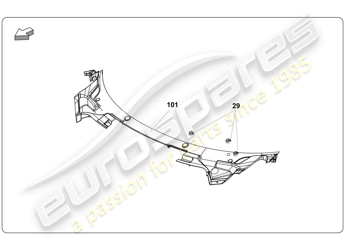 lamborghini super trofeo (2009-2014) copertina diagramma delle parti