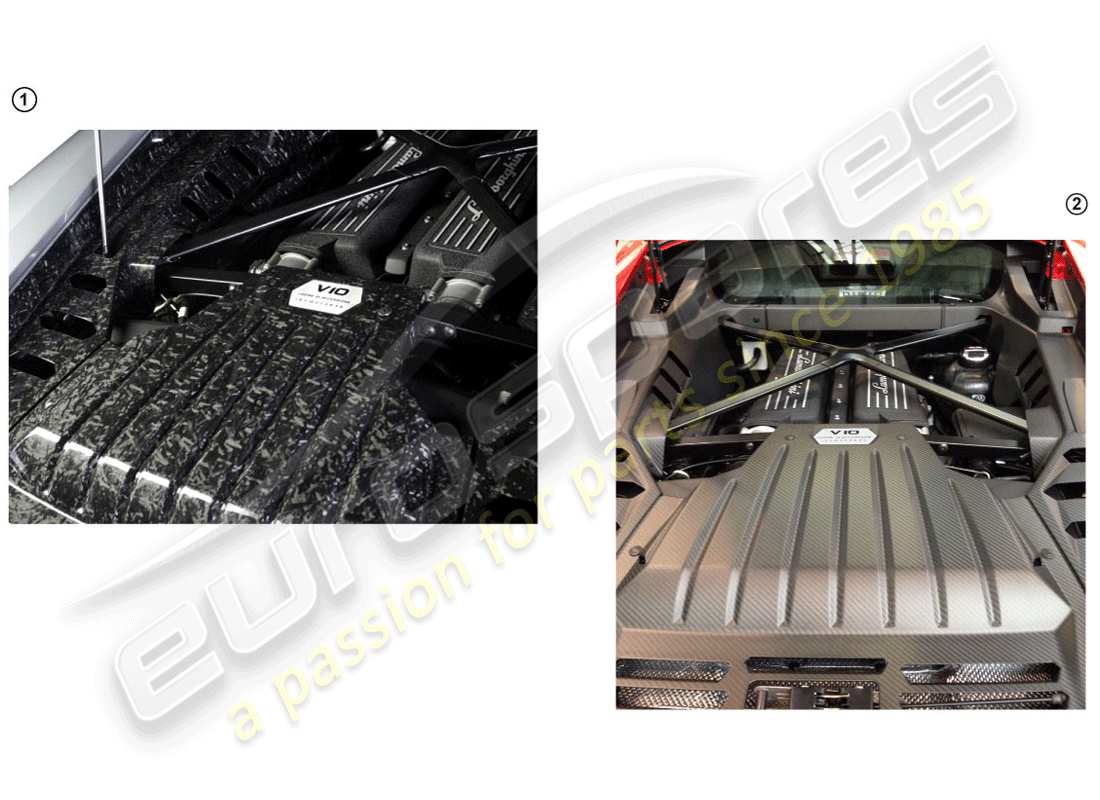 lamborghini huracan lp600-4 zhong coupe (accessories) schema delle parti copertura motore