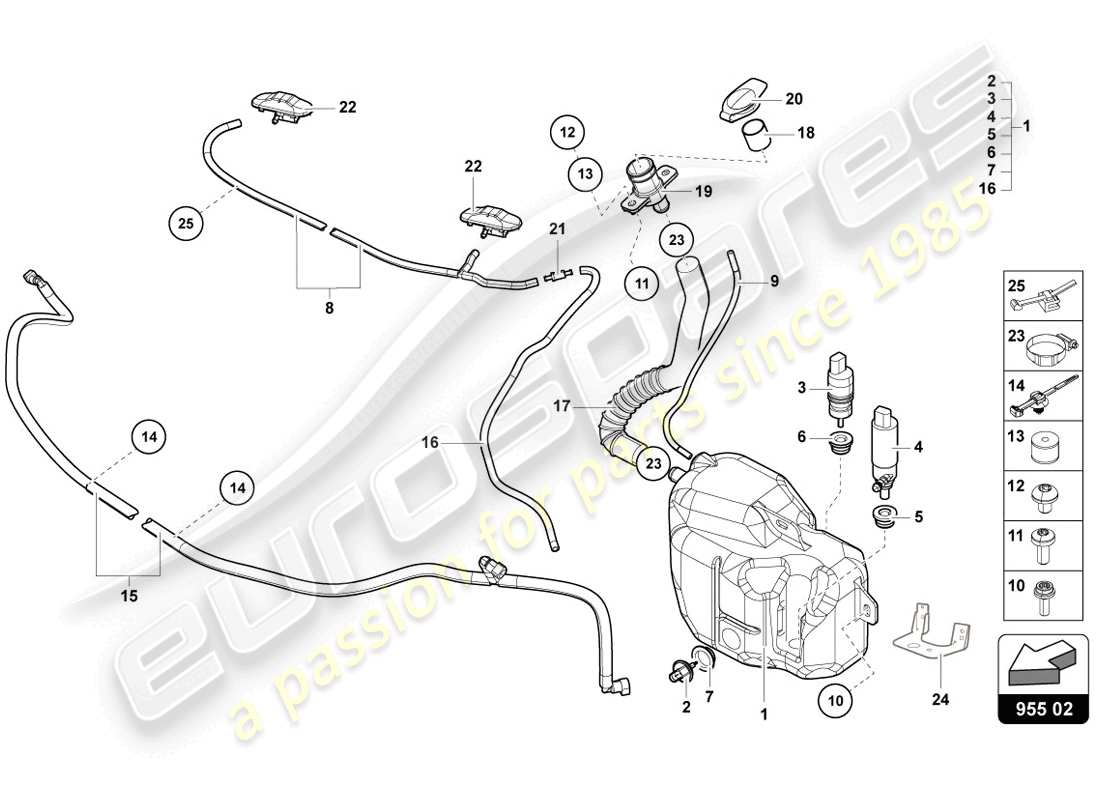 lamborghini lp720-4 coupe 50 (2014) impianto rondella diagramma delle parti