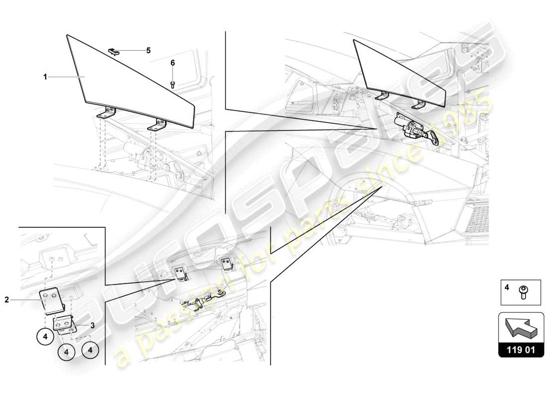 lamborghini lp720-4 coupe 50 (2014) flap di controllo aria diagramma delle parti