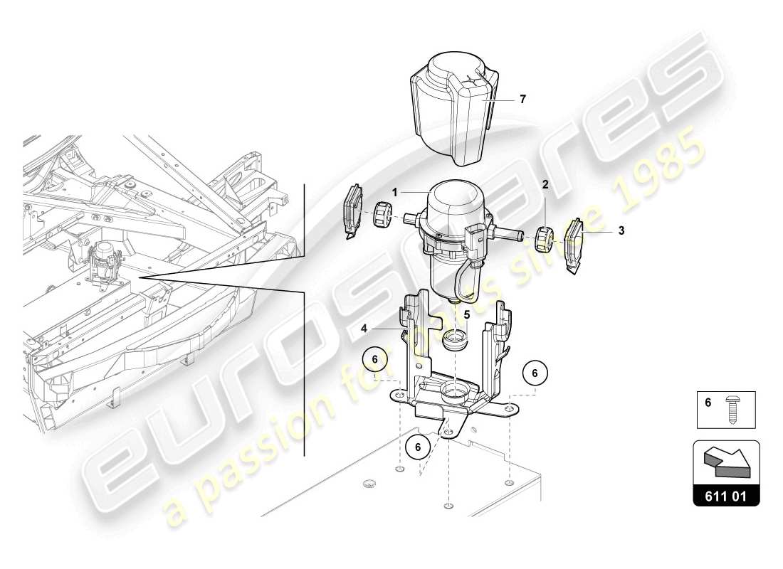 lamborghini lp720-4 coupe 50 (2014) pompa a vuoto per servo freno schema delle parti