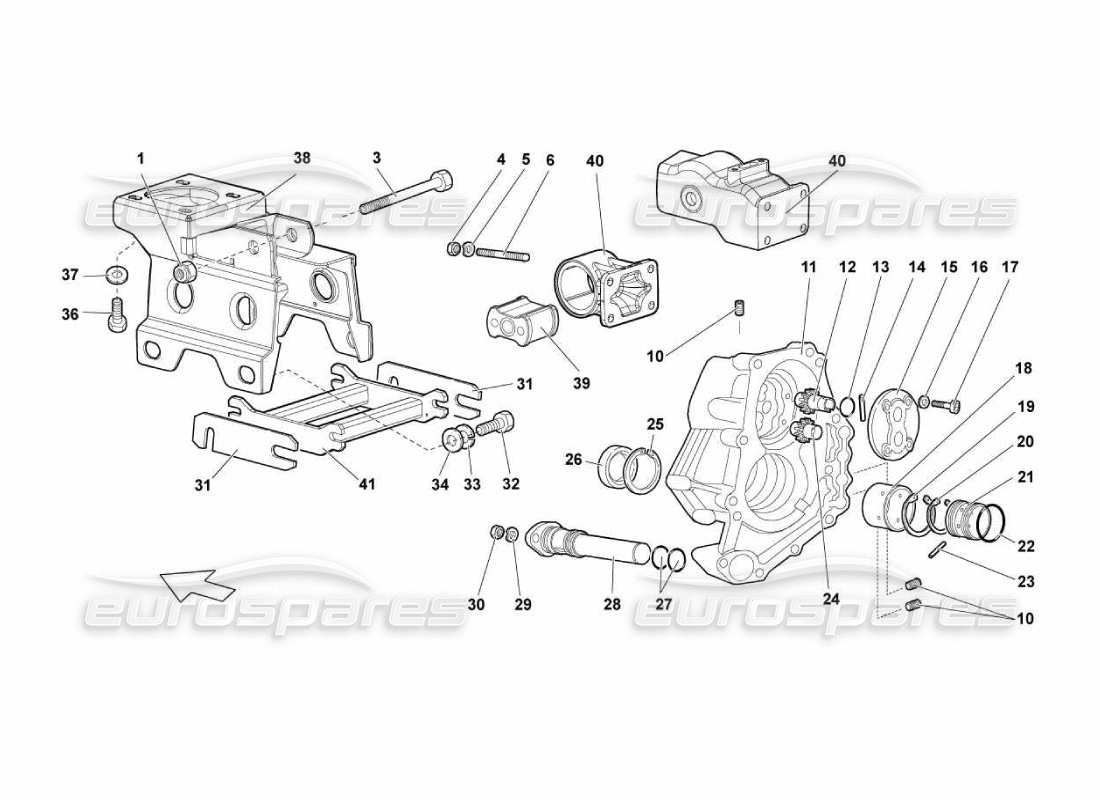 lamborghini murcielago lp670 pompa dell'olio del cambio diagramma delle parti