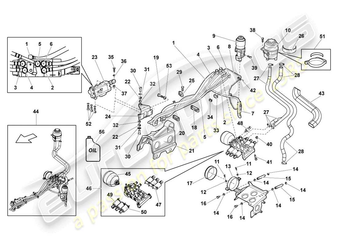 lamborghini murcielago coupe (2003) selettore marcia diagramma delle parti