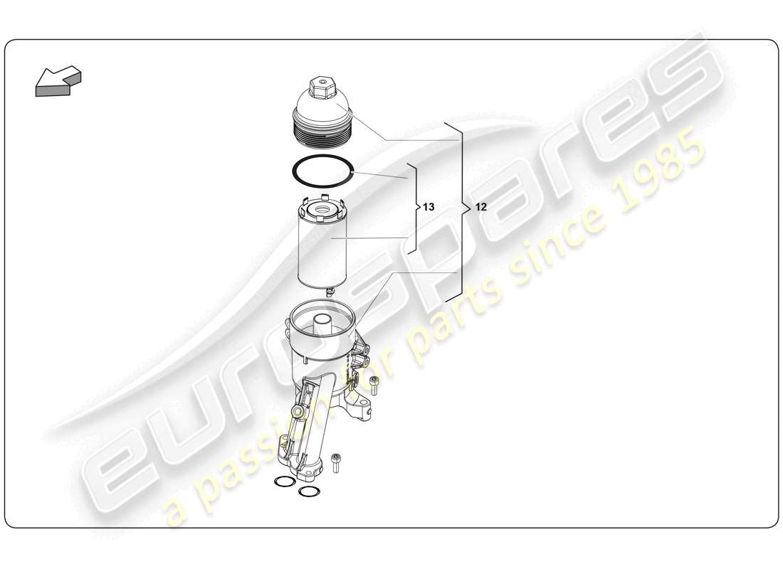 lamborghini super trofeo (2009-2014) schema delle parti filtro olio